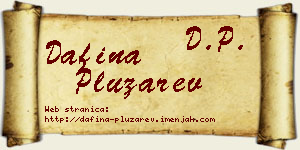 Dafina Plužarev vizit kartica